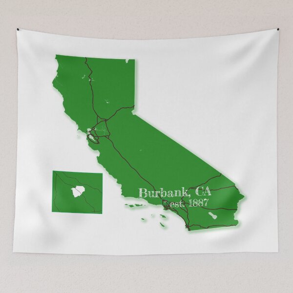 Item preview, Burbank, CA [Green] designed and sold by PhilbonianDezin.