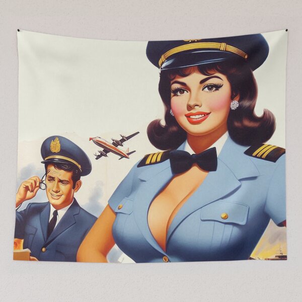 Item preview, Vintage Airplane Pinup designed and sold by PulpVintage.