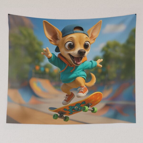 Item preview, Skater Deer Head Chihuahua designed and sold by Sillytoe.