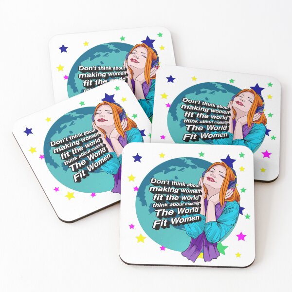 Item preview, Make the World Fit Women Empowering Feminist Quote Art designed and sold by ArtsyExplorer.