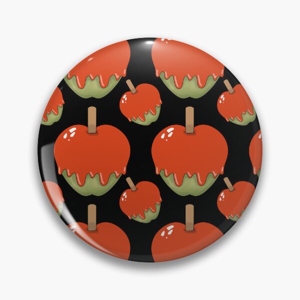 Item preview, Halloween Candy Apple Pattern on Black designed and sold by Artistestella.