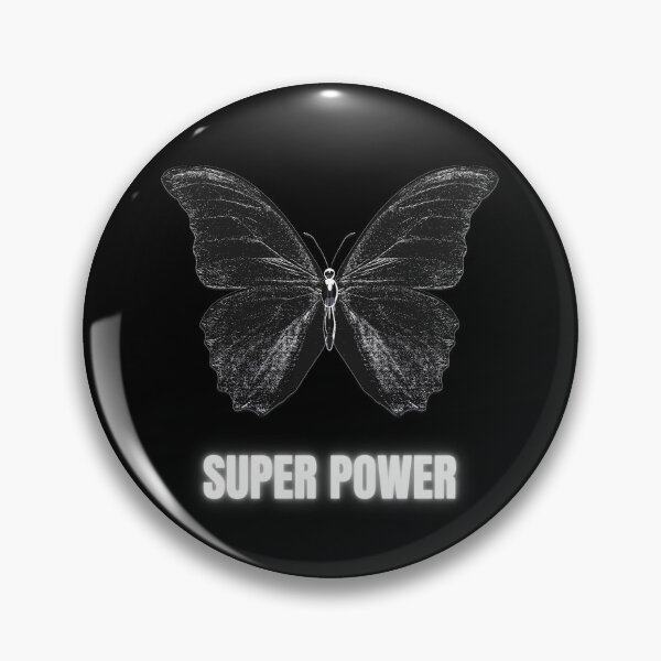 Item preview, Super Power Butterfly – Black and White Graphic Design designed and sold by Charizmwear.