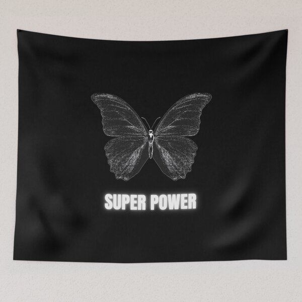 Item preview, Super Power Butterfly – Black and White Graphic Design designed and sold by Charizmwear.