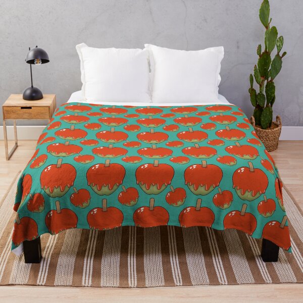 Item preview, Halloween Candy Apple Pattern on Blue designed and sold by Artistestella.