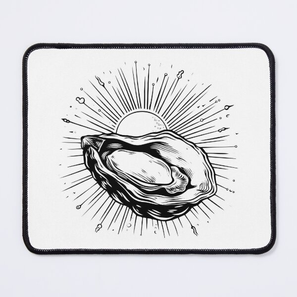 Item preview, Sacred Oyster with Sunburst – Mystical Sea Creature Celestial Art designed and sold by inkoutninja.