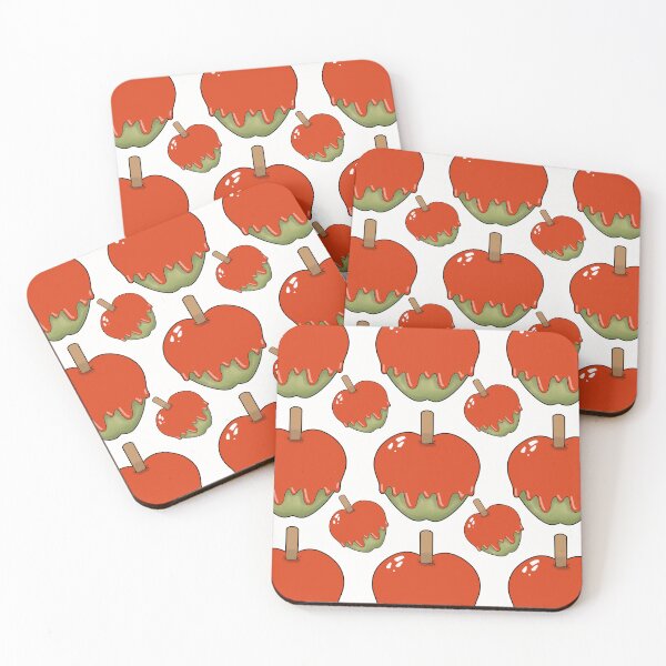 Item preview, Halloween Candy Apple Pattern on White designed and sold by Artistestella.