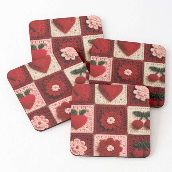 Item preview, Cherry Pattern Knit Style Cute Holiday Stickers, Pillows, Phone Case & Gifts for Women, Cozy Cherry Knit Style Pattern Christmas & New Year Gift Idea for Her, Cozy Aesthetic Gifts for Mom & Girls  designed and sold by Noe Mill.