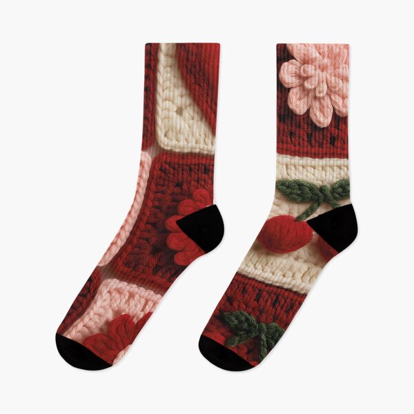 Item preview, Cherry Pattern Knit Style Cute Holiday Stickers, Pillows, Phone Case & Gifts for Women, Cozy Cherry Knit Style Pattern Christmas & New Year Gift Idea for Her, Cozy Aesthetic Gifts for Mom & Girls  designed and sold by Noe Mill.