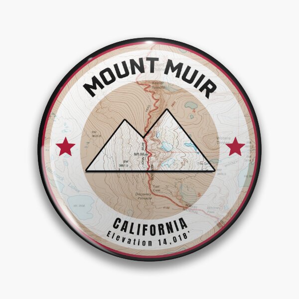 Item preview, California Mountain Map Peaks - Mount Muir designed and sold by Willz Designz.