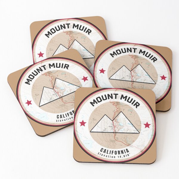 Item preview, California Mountain Map Peaks - Mount Muir designed and sold by Willz Designz.