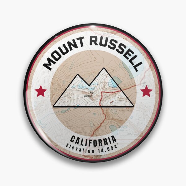 Item preview, California Mountain Map Peaks - Mount Russell designed and sold by Willz Designz.