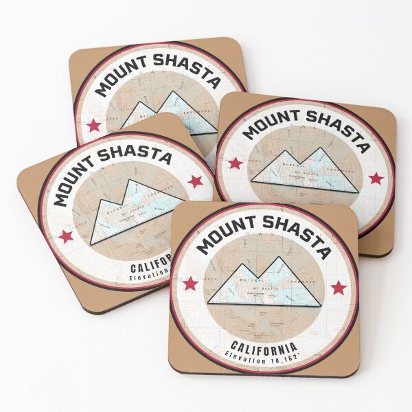 Item preview, California Mountain Map Peaks - Mount Shasta designed and sold by Willz Designz.