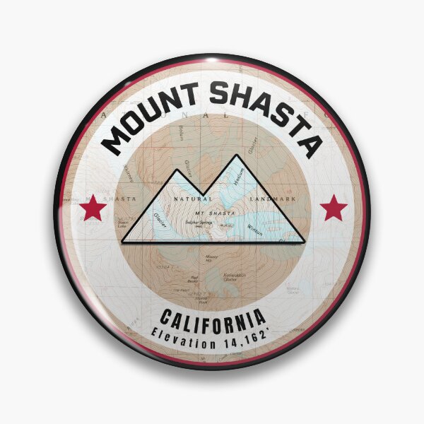 Item preview, California Mountain Map Peaks - Mount Shasta designed and sold by Willz Designz.