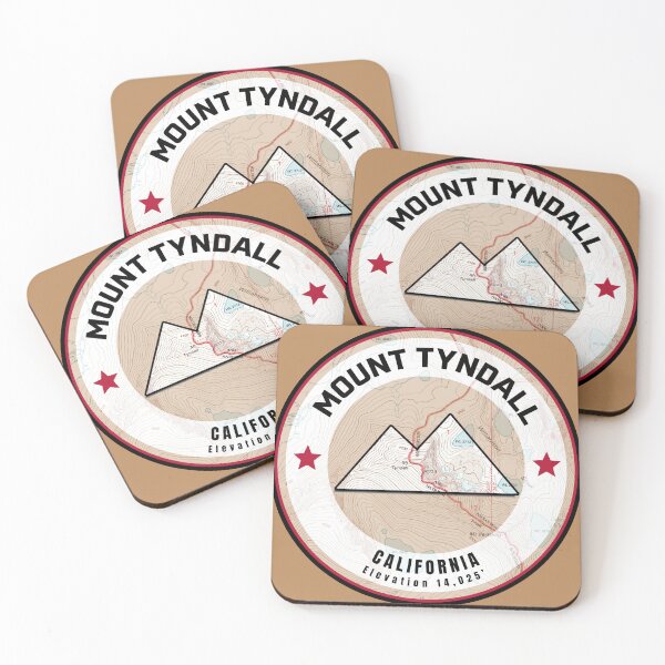 Item preview, California Mountain Map Peaks - Mount Tyndall designed and sold by Willz Designz.