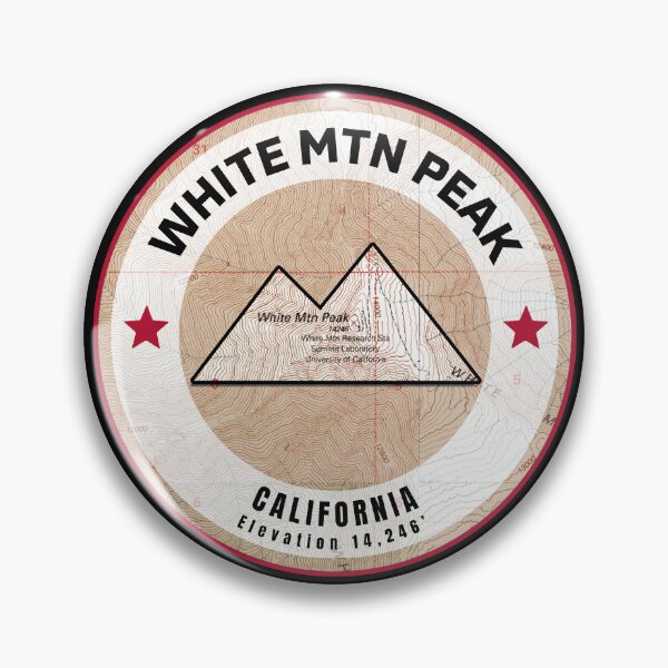Item preview, California Mountain Map Peaks - White Mountain designed and sold by Willz Designz.