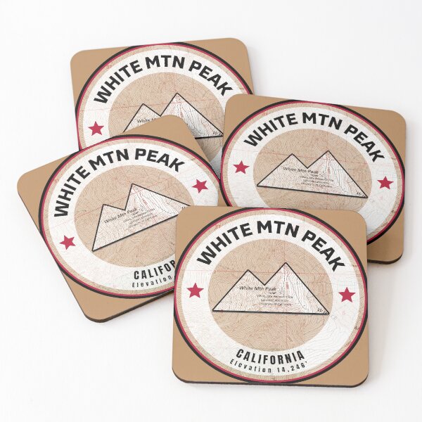 Item preview, California Mountain Map Peaks - White Mountain designed and sold by Willz Designz.