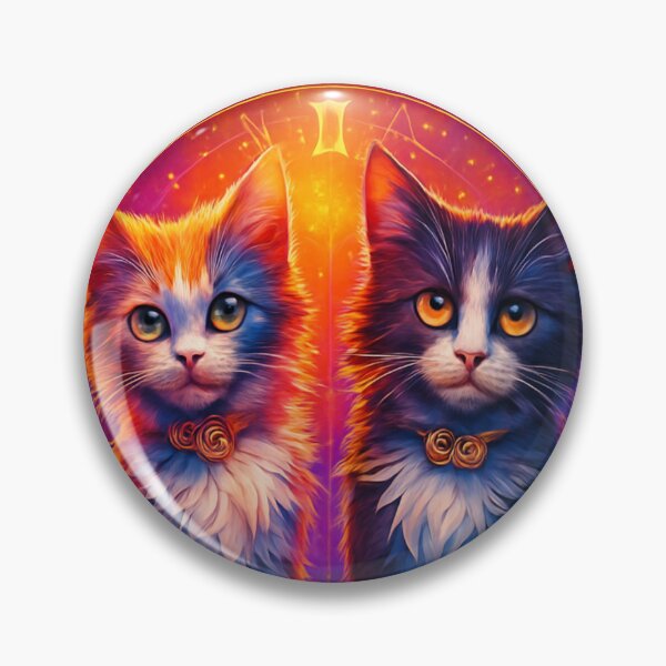 Item preview, Gemini Zodiac Cat – Astrology Horoscope Design designed and sold by Luis Betancourt illustrations.