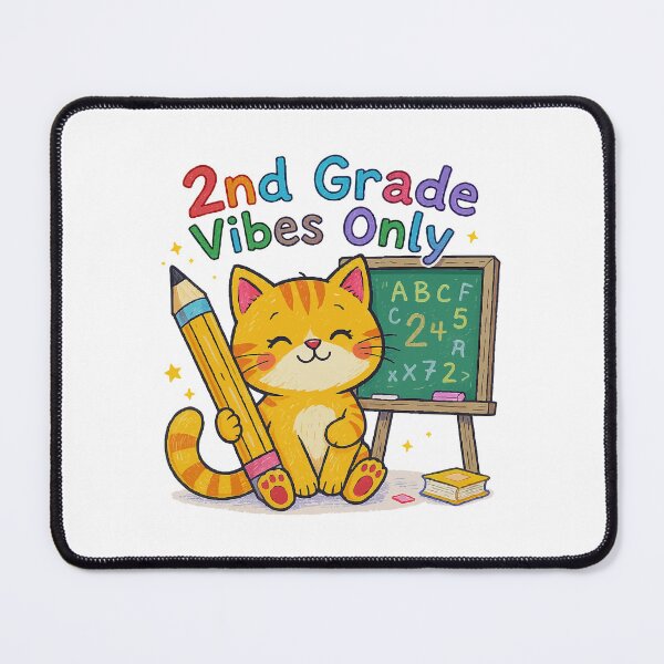 Item preview, cute 2nd grade vibes cat designed and sold by Uglyandcute.