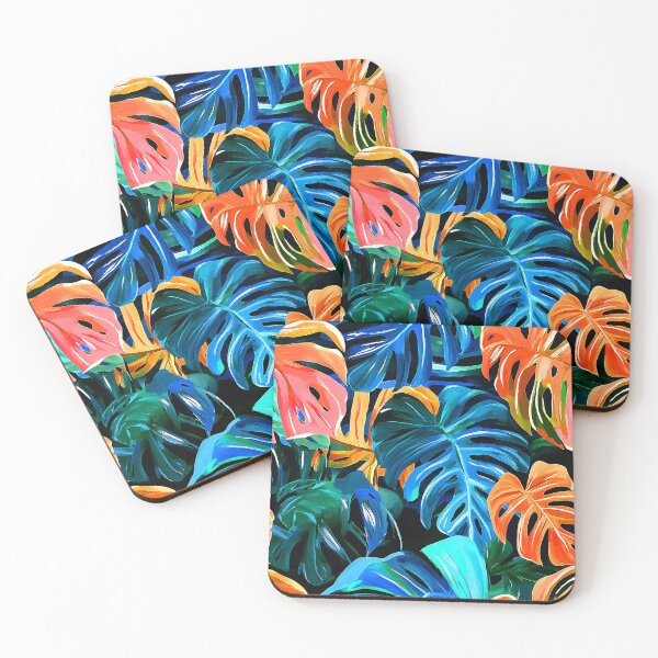 Item preview, Tropical Monstera Palm Leaves Designs In Caribbean Colors designed and sold by DEC02.
