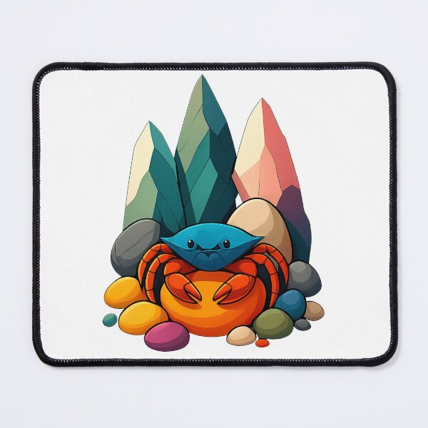 Item preview, Colorful Crab on Rocks Design – Ocean Nature Art designed and sold by haitrieuic96.