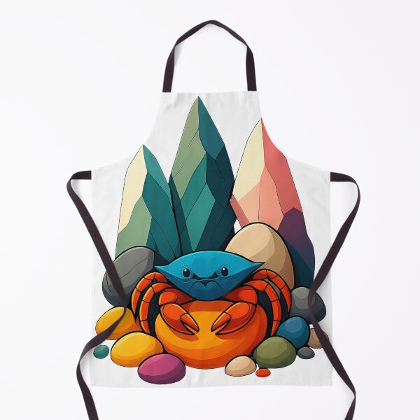 Item preview, Colorful Crab on Rocks Design – Ocean Nature Art designed and sold by haitrieuic96.