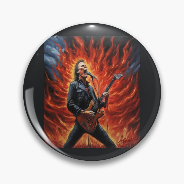 Item preview, "Bruce Dickinson's Fiery Performance: Epic Metal Energy" designed and sold by Artisticanvas.