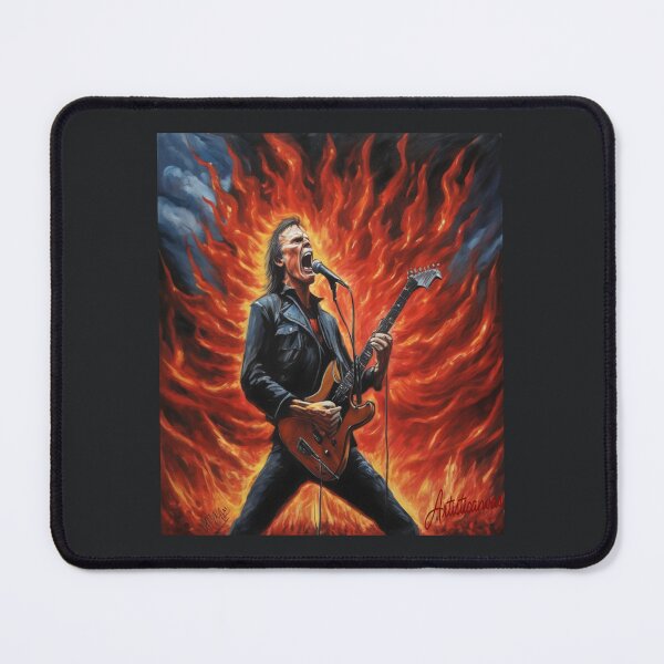 Item preview, "Bruce Dickinson's Fiery Performance: Epic Metal Energy" designed and sold by Artisticanvas.