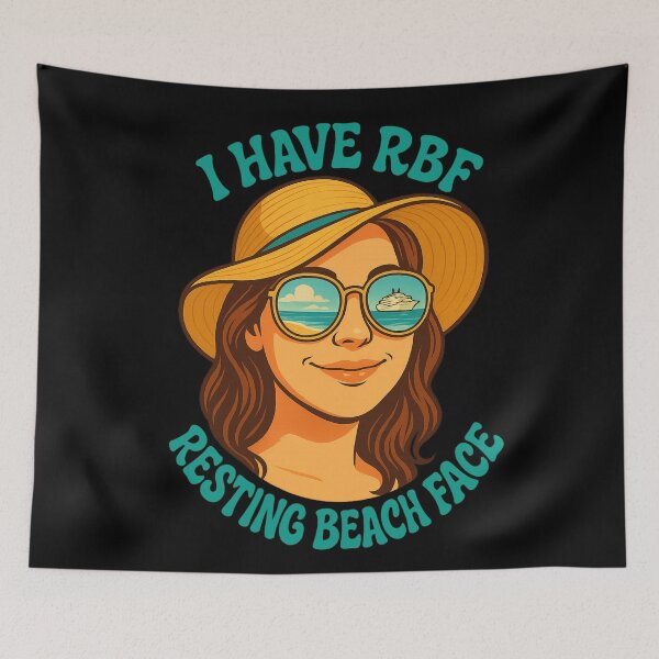 Item preview, RBF – Resting Beach Face Retro Cruise Shirt (Sunglasses, Beach & Cruise Ship) designed and sold by Taberland.