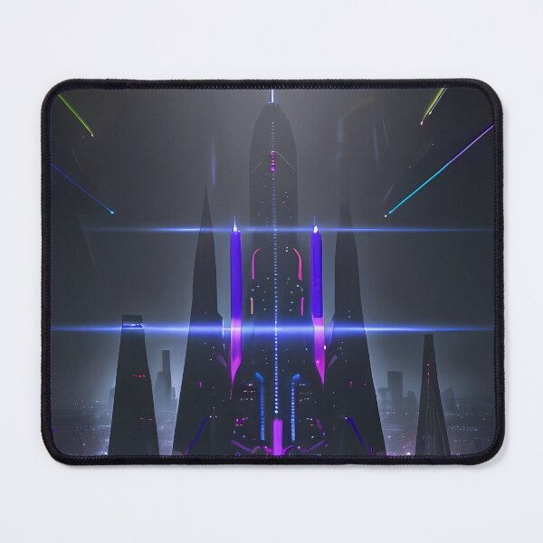 Item preview, Cyberpunk Mega Tower | Futuristic Neon Sci-Fi Cityscape Artwork designed and sold by ArtscapeProductions.