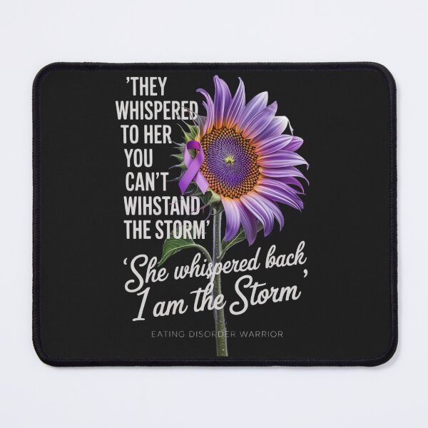 Item preview, I'm The Storm Eating Disorder Recovery Warrior Purple Ribbon designed and sold by ConceptualVibes.