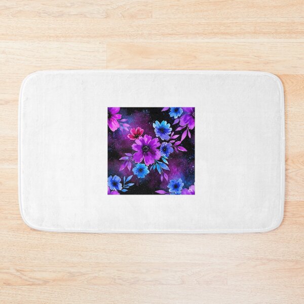 Item preview, glowing flowers in neon purple designed and sold by sketchlab-co.