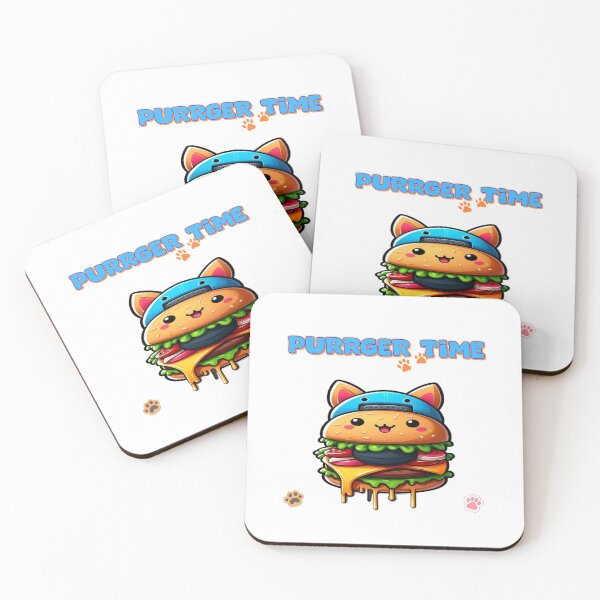Item preview, Purrger Time | Kawaii Burger Cat with Cap by Kesef Project designed and sold by Kesef Project.
