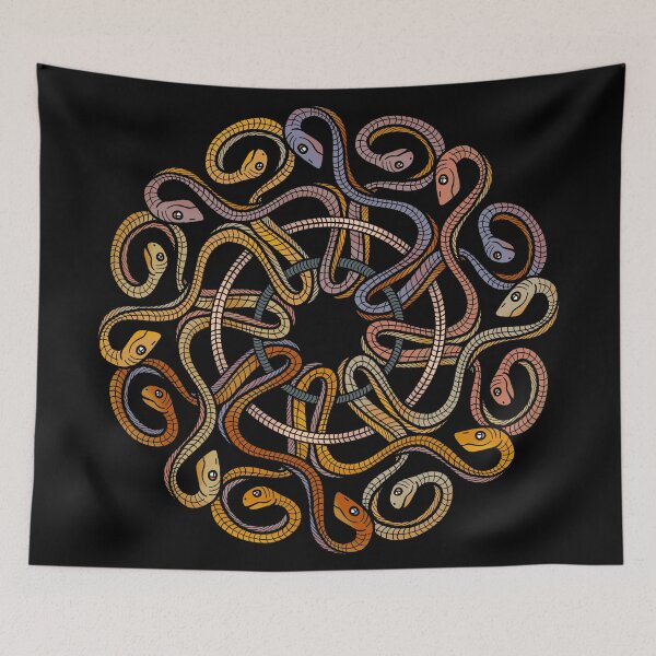 Item preview, Double Headed Snake Mandala - brown designed and sold by DaveDanchuk.