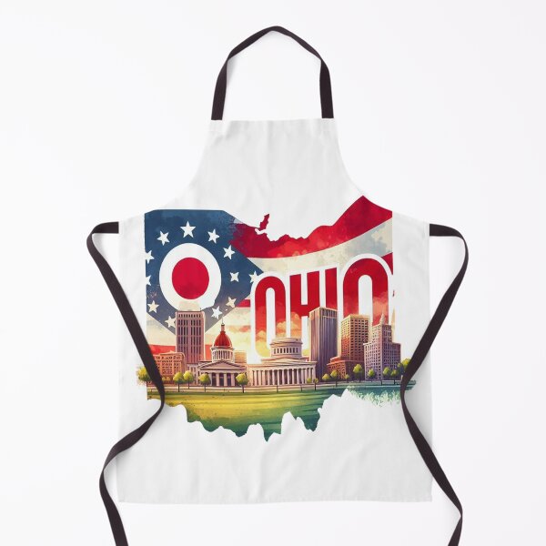 Item preview, Ohio Flag Map Sticker designed and sold by clintang.