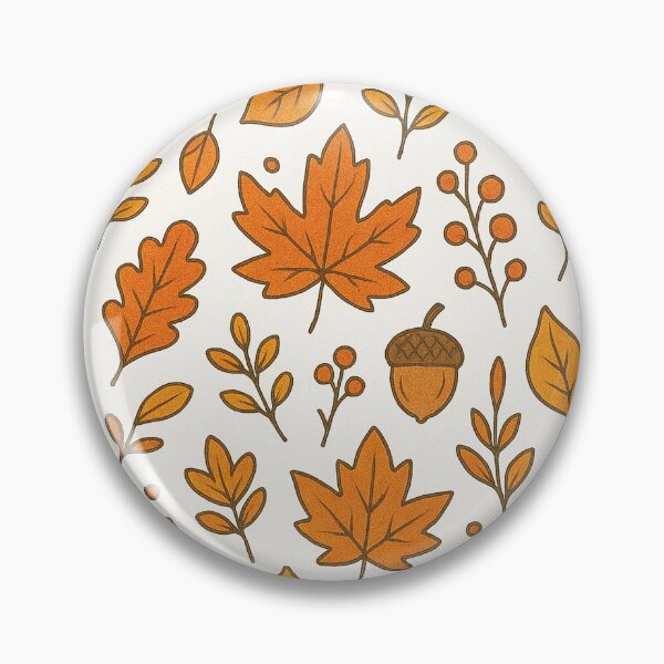Artikelvorschau, Herbstlaub und Eicheln Muster entworfen und verkauft von FLATVAC STICKER.