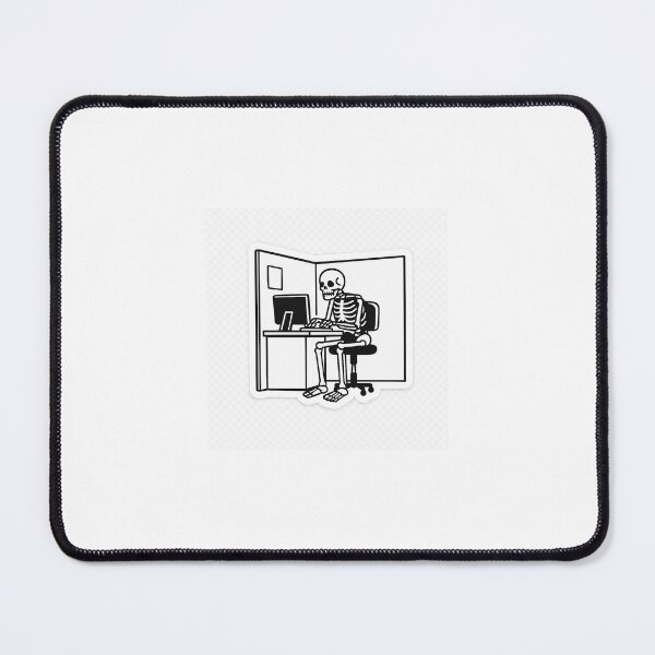 Item preview, Skeleton Office Worker Sticker – Corporate Grind Humor designed and sold by StickyHumor.