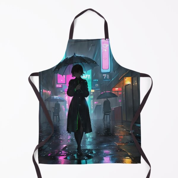 Item preview, Cyberpunk Alley at Night | Neon Rainy Street Sci-Fi Artwork designed and sold by ArtscapeProductions.