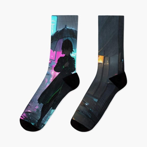 Item preview, Cyberpunk Alley at Night | Neon Rainy Street Sci-Fi Artwork designed and sold by ArtscapeProductions.