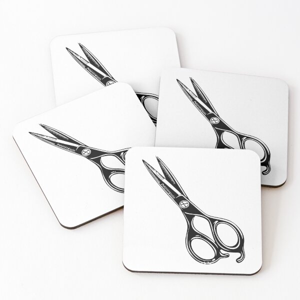 Item preview, Vintage Scissors Illustration – Black and White Barber & Crafting Art designed and sold by inkoutninja.