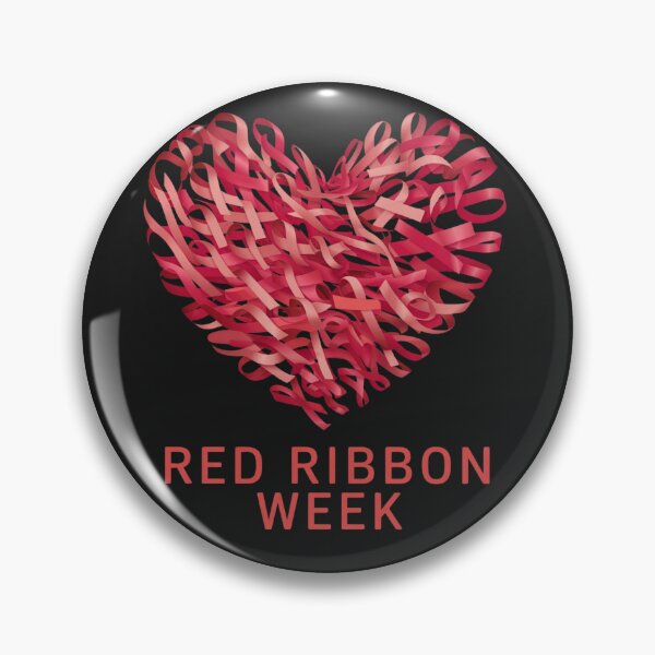 Item preview, Red Ribbon Week Awareness Heart Ribbon Men Women Red Ribbon designed and sold by ConceptualVibes.