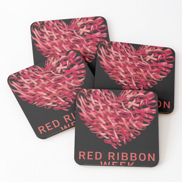 Item preview, Red Ribbon Week Awareness Heart Ribbon Men Women Red Ribbon designed and sold by ConceptualVibes.