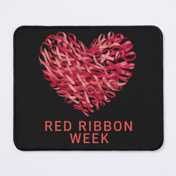 Item preview, Red Ribbon Week Awareness Heart Ribbon Men Women Red Ribbon designed and sold by ConceptualVibes.