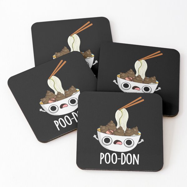 Item preview, Poo-don Funny Udon Pun (Dark BG) designed and sold by punnybone.