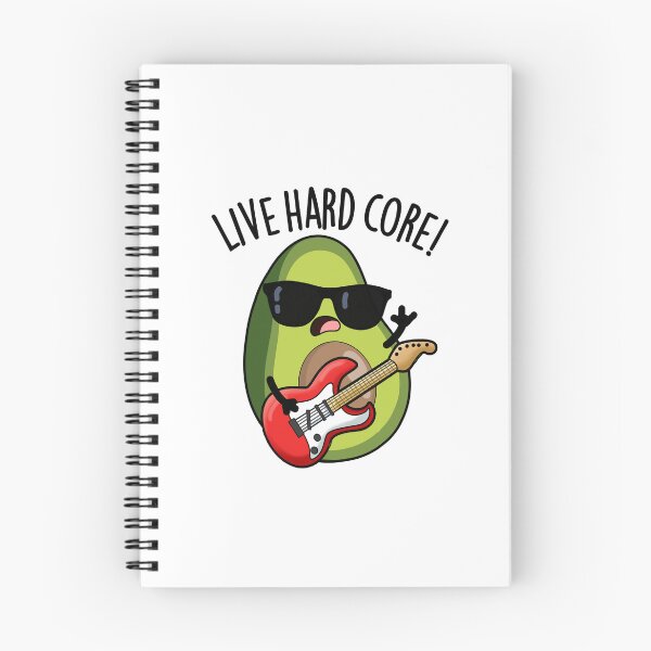 Item preview, Live Hard Core Funny Avocado Rock Pun  designed and sold by punnybone.