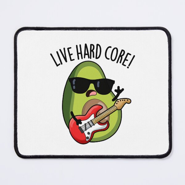 Item preview, Live Hard Core Funny Avocado Rock Pun  designed and sold by punnybone.