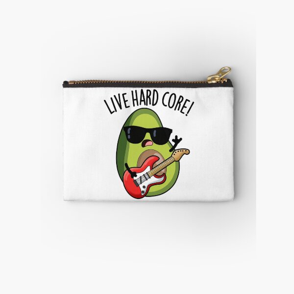 Item preview, Live Hard Core Funny Avocado Rock Pun  designed and sold by punnybone.