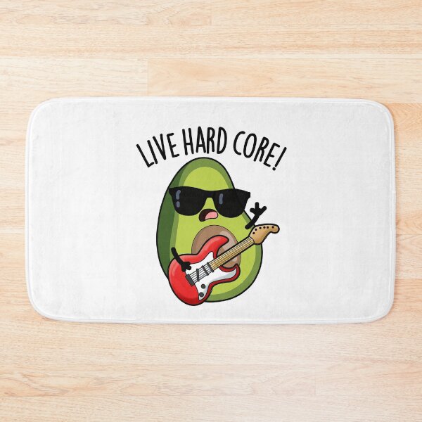 Item preview, Live Hard Core Funny Avocado Rock Pun  designed and sold by punnybone.