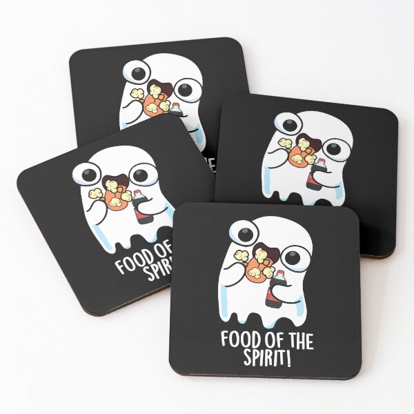 Item preview, Food Of The Spirit Funny Ghost Pun (Dark BG) designed and sold by punnybone.