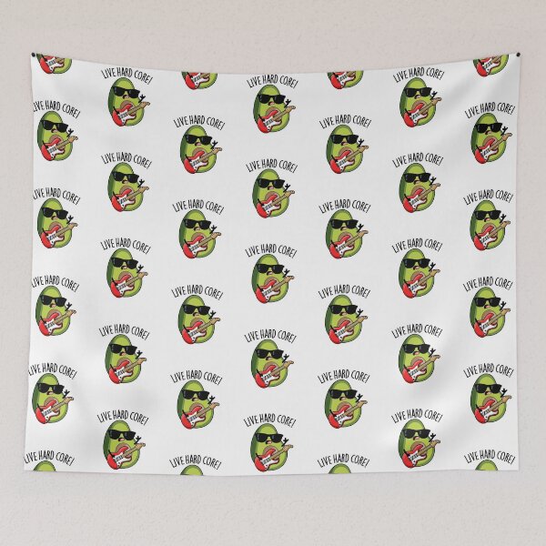 Item preview, Live Hard Core Funny Avocado Rock Pun  designed and sold by punnybone.