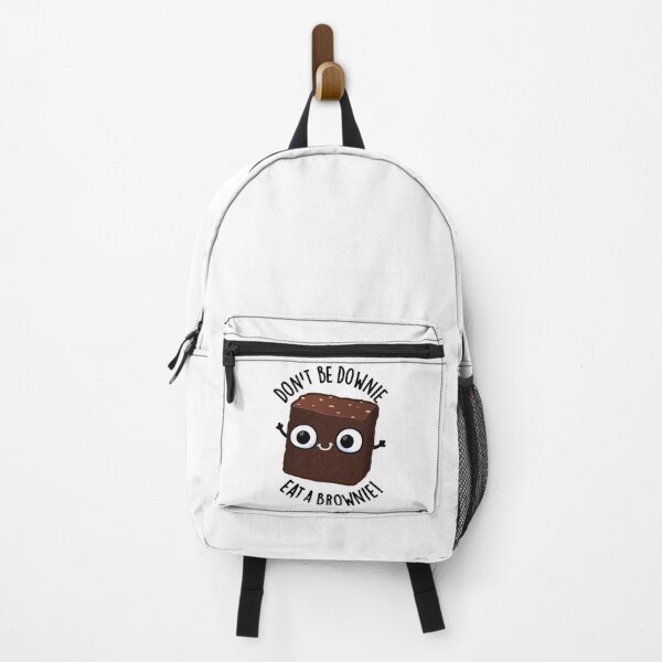 Item preview, Don't Be Downie Eat A Brownie Positive Food Pun  designed and sold by punnybone.